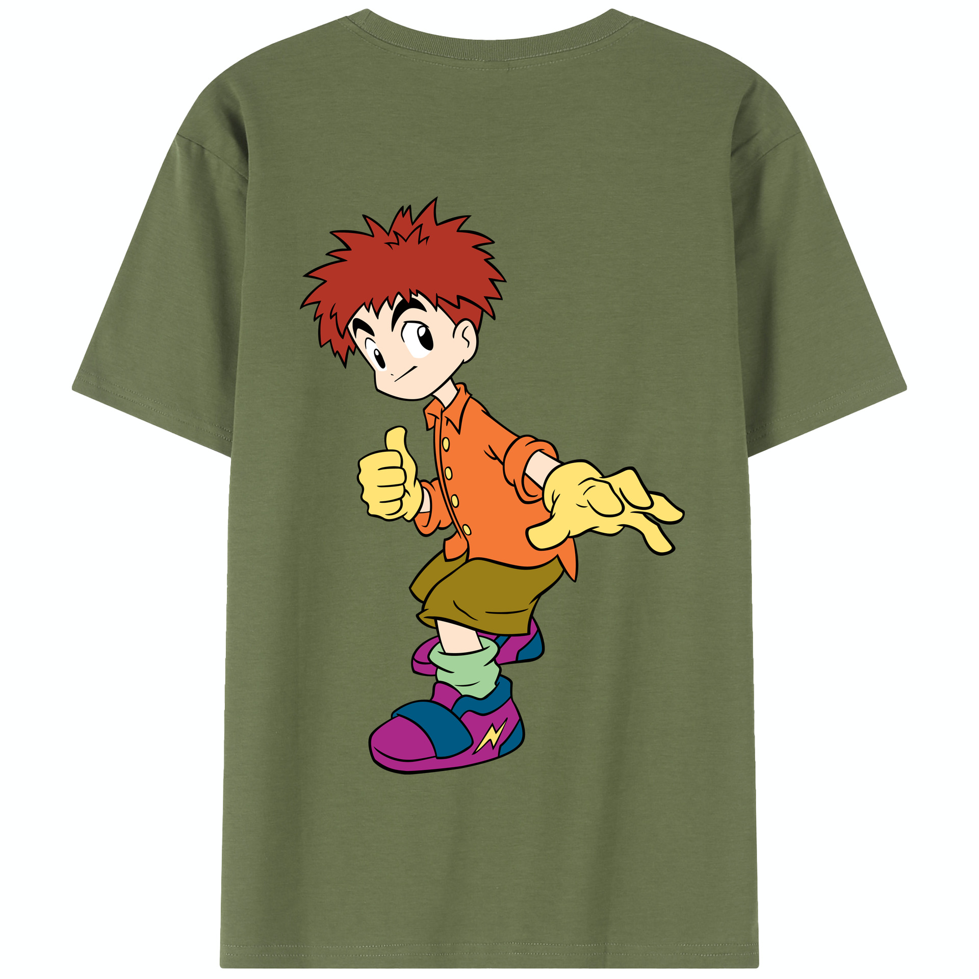 （画像用） Digimon デジタルモンスター/デジモン 綿100％半袖Tシャツ（背面プリント）